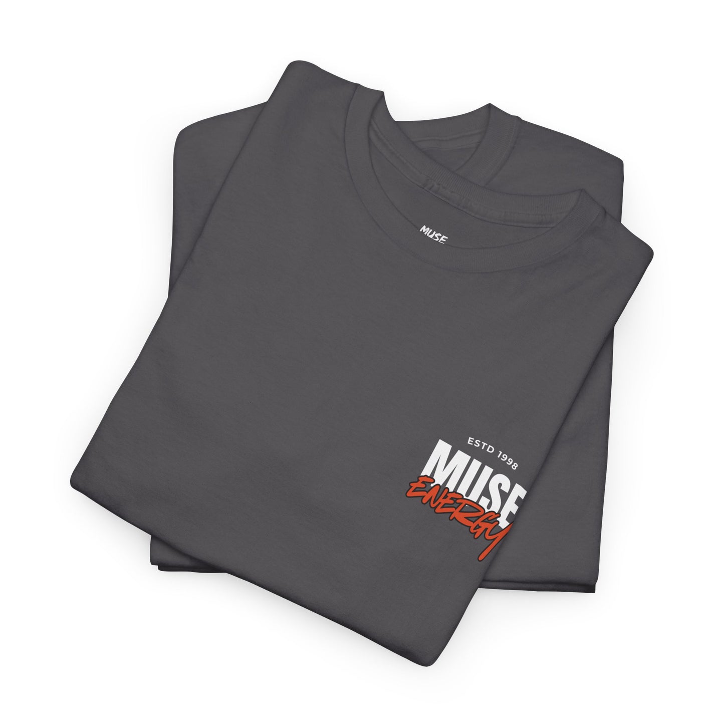 Muse Energy Unisex Heavy Cotton Tee - Casual Wear, Street Style, Gift for Him/Her, Everyday Comfort, Graphic Tee