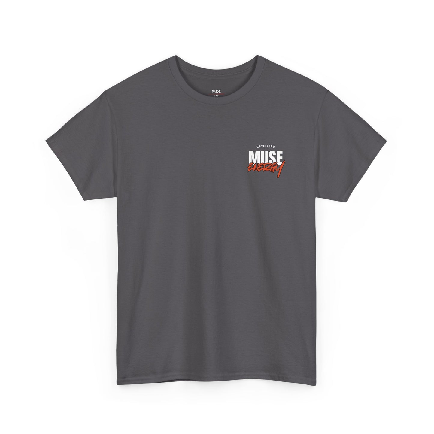 Muse Energy Unisex Heavy Cotton Tee - Casual Wear, Street Style, Gift for Him/Her, Everyday Comfort, Graphic Tee