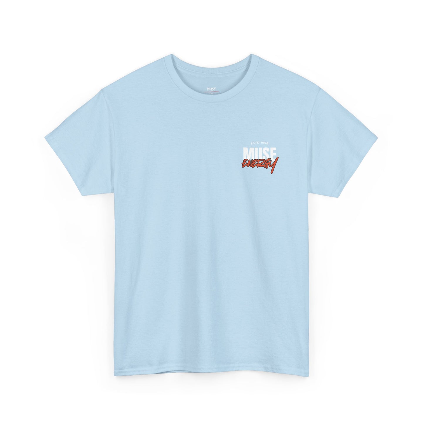 Muse Energy Unisex Heavy Cotton Tee - Casual Wear, Street Style, Gift for Him/Her, Everyday Comfort, Graphic Tee