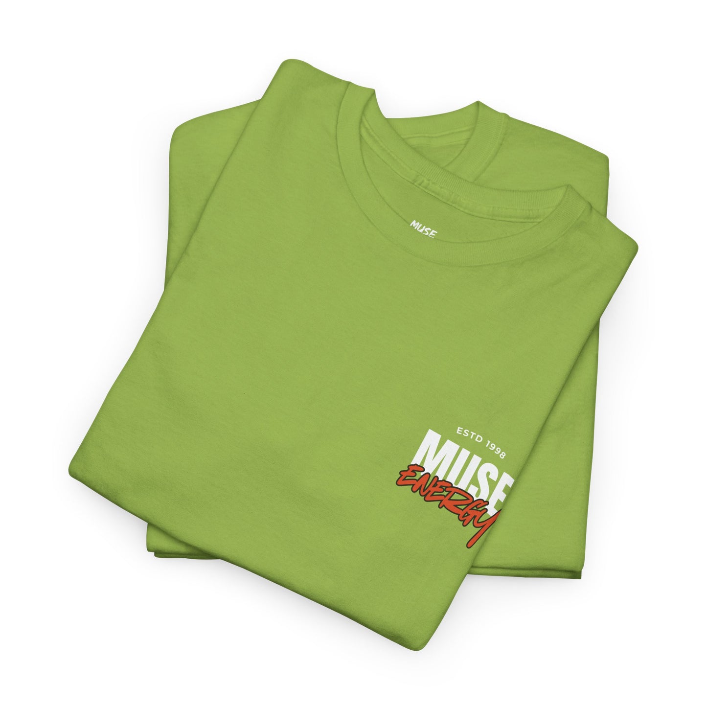 Muse Energy Unisex Heavy Cotton Tee - Casual Wear, Street Style, Gift for Him/Her, Everyday Comfort, Graphic Tee